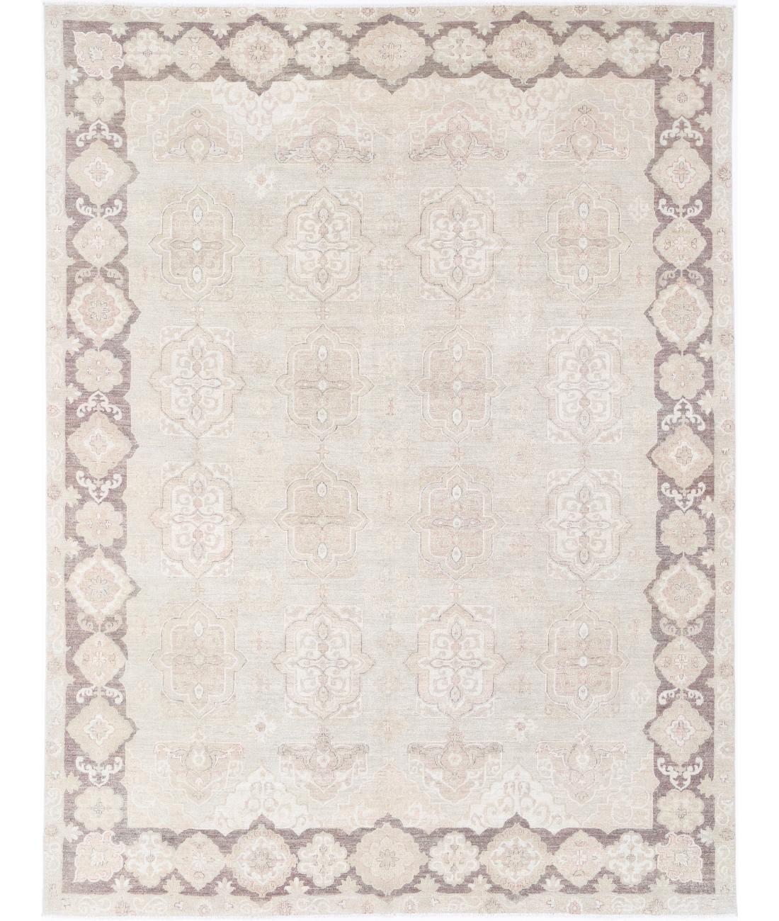 Hand Knotted Serenity Wool Rug 10' 2" X 13' 10" 10' 2" X 13' 10" (310 X 422) / Beige / Brown