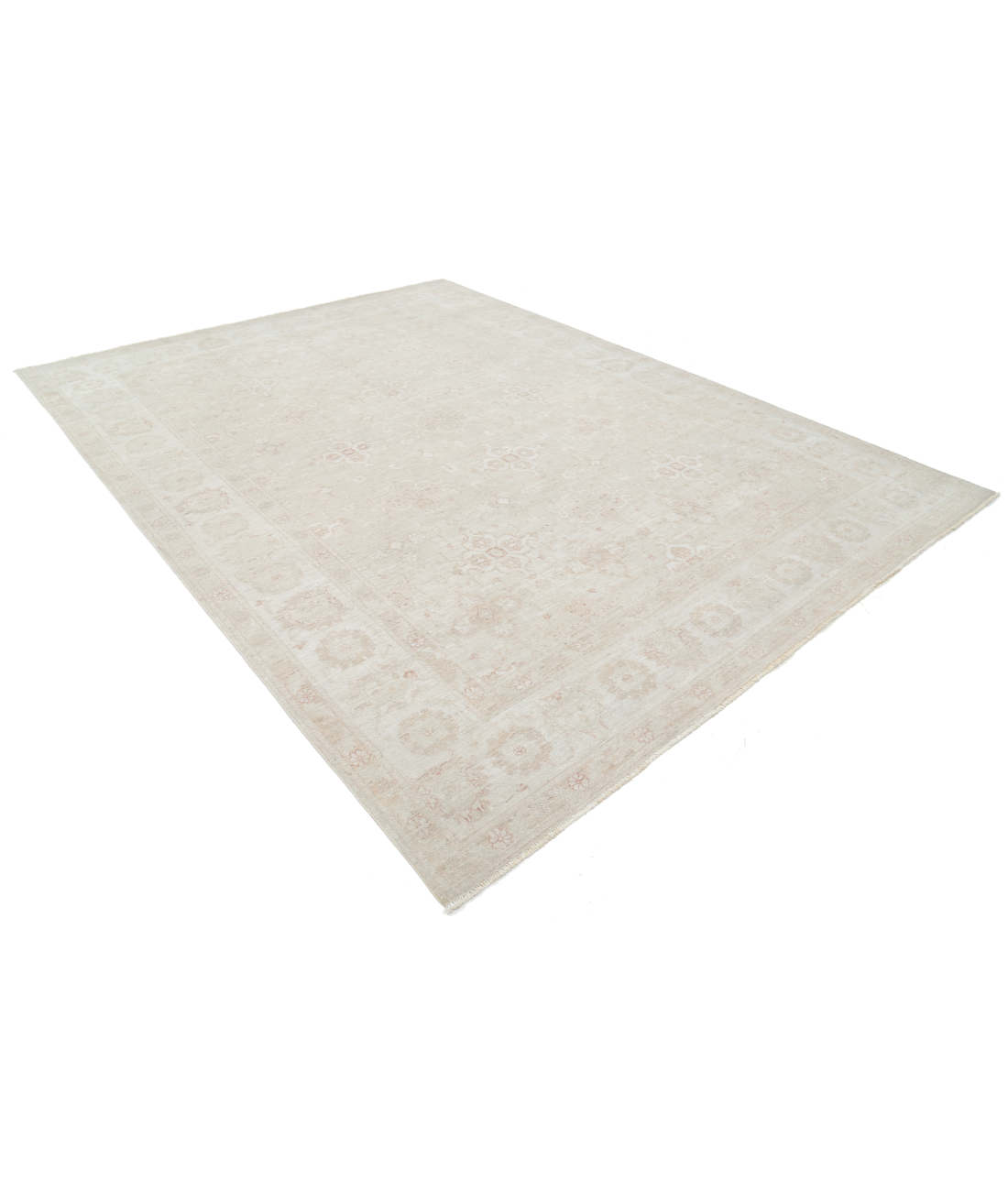Hand Knotted Serenity Wool Rug 8' 7" X 11' 8" 8' 7" X 11' 8" (262 X 356) / Brown / Ivory