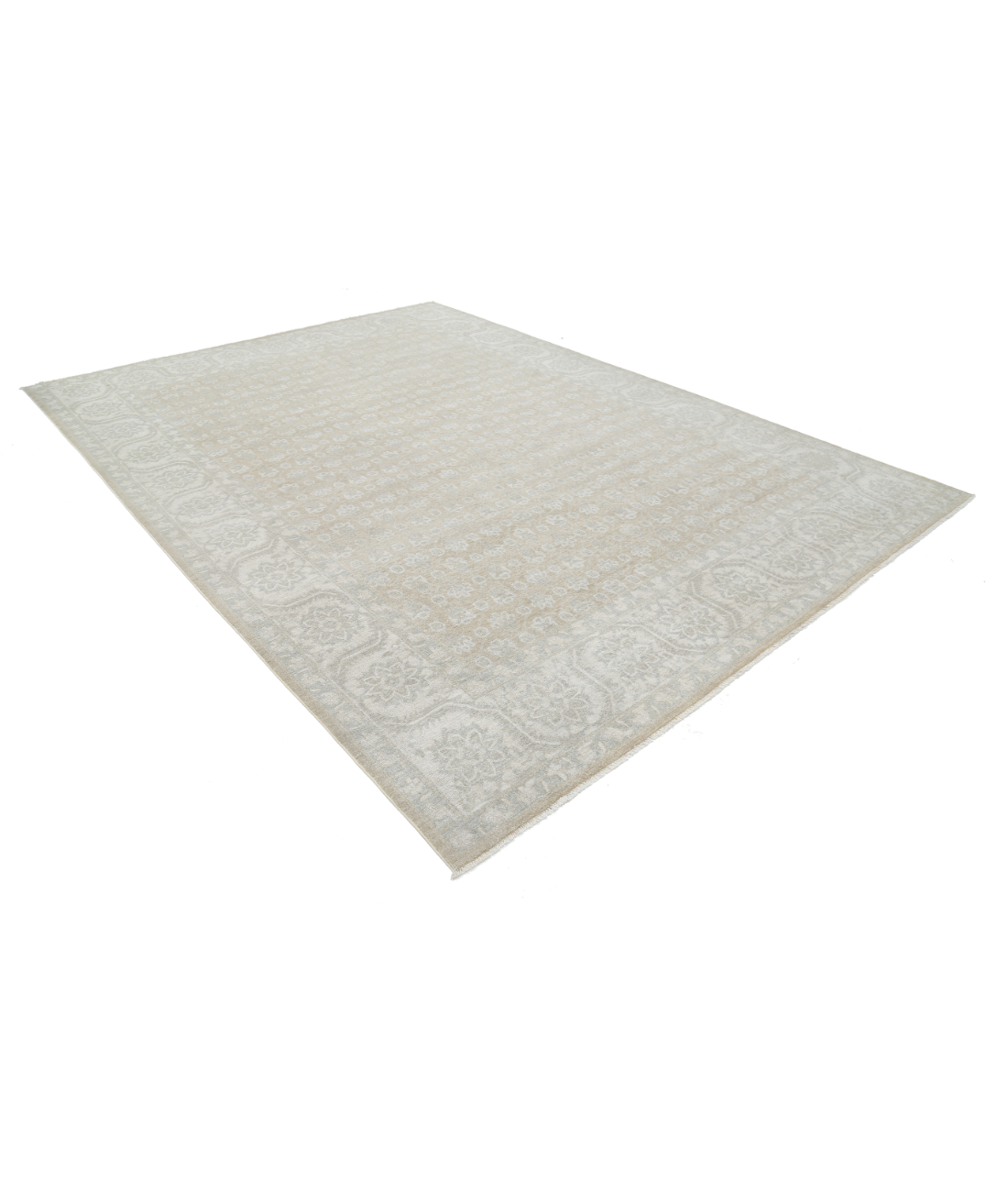 Hand Knotted Serenity Wool Rug 8' 10" X 12' 2" 8' 10" X 12' 2" (269 X 371) / Grey / Ivory