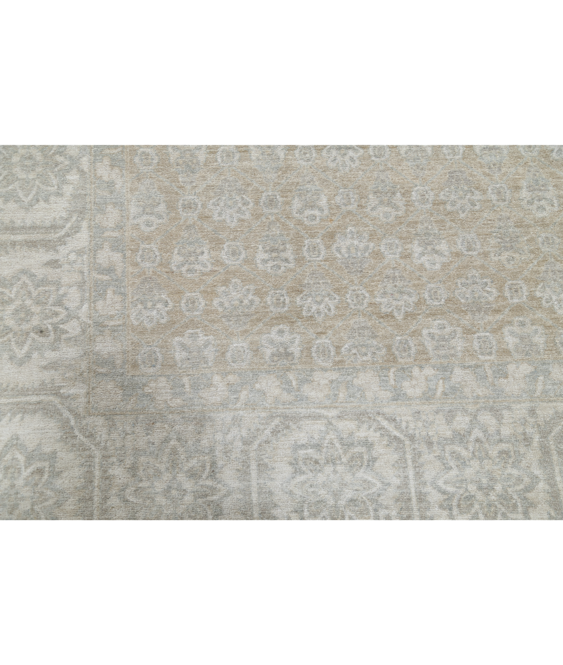 Hand Knotted Serenity Wool Rug 8' 10" X 12' 2" 8' 10" X 12' 2" (269 X 371) / Grey / Ivory
