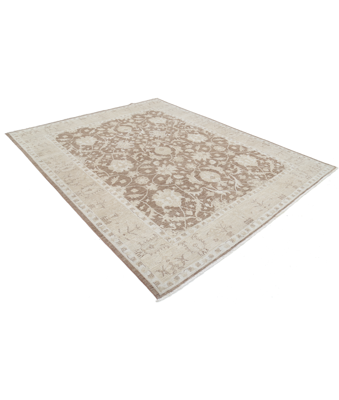 Hand Knotted Serenity Wool Rug 7' 8" X 9' 6" 7' 8" X 9' 6" (234 X 290) / Brown / Brown