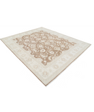 Hand Knotted Serenity Wool Rug 7' 11" X 9' 6" 7' 11" X 9' 6" (241 X 290) / Brown / Ivory