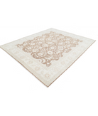 Hand Knotted Serenity Wool Rug 7' 11" X 9' 6" 7' 11" X 9' 6" (241 X 290) / Brown / Ivory