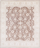Hand Knotted Serenity Wool Rug 7' 11" X 9' 6" 7' 11" X 9' 6" (241 X 290) / Brown / Ivory