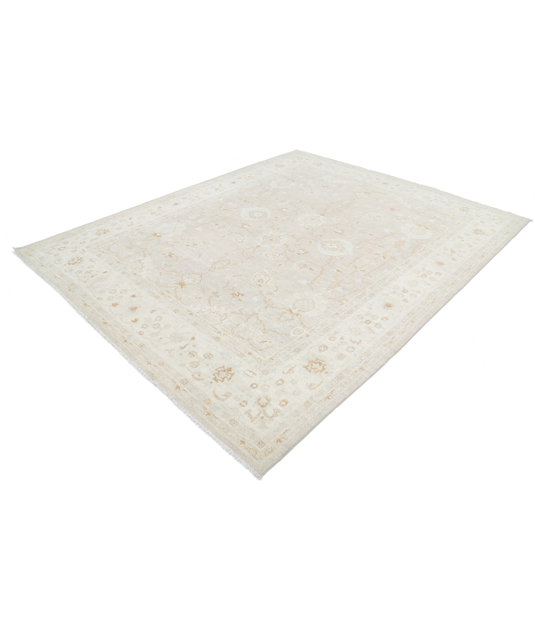 Hand Knotted Serenity Wool Rug 8' 0" X 9' 11" 8' 0" X 9' 11" (244 X 302) / Brown / Ivory