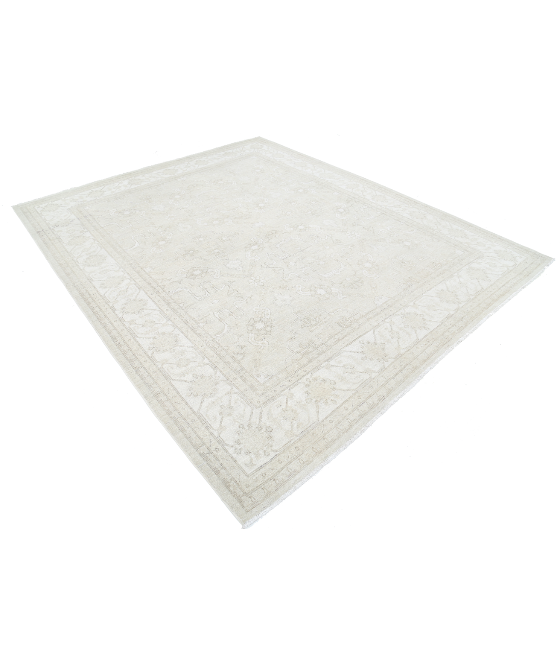 Hand Knotted Serenity Wool Rug 8' 2" X 9' 7" 8' 2" X 9' 7" (249 X 292) / Brown / Ivory