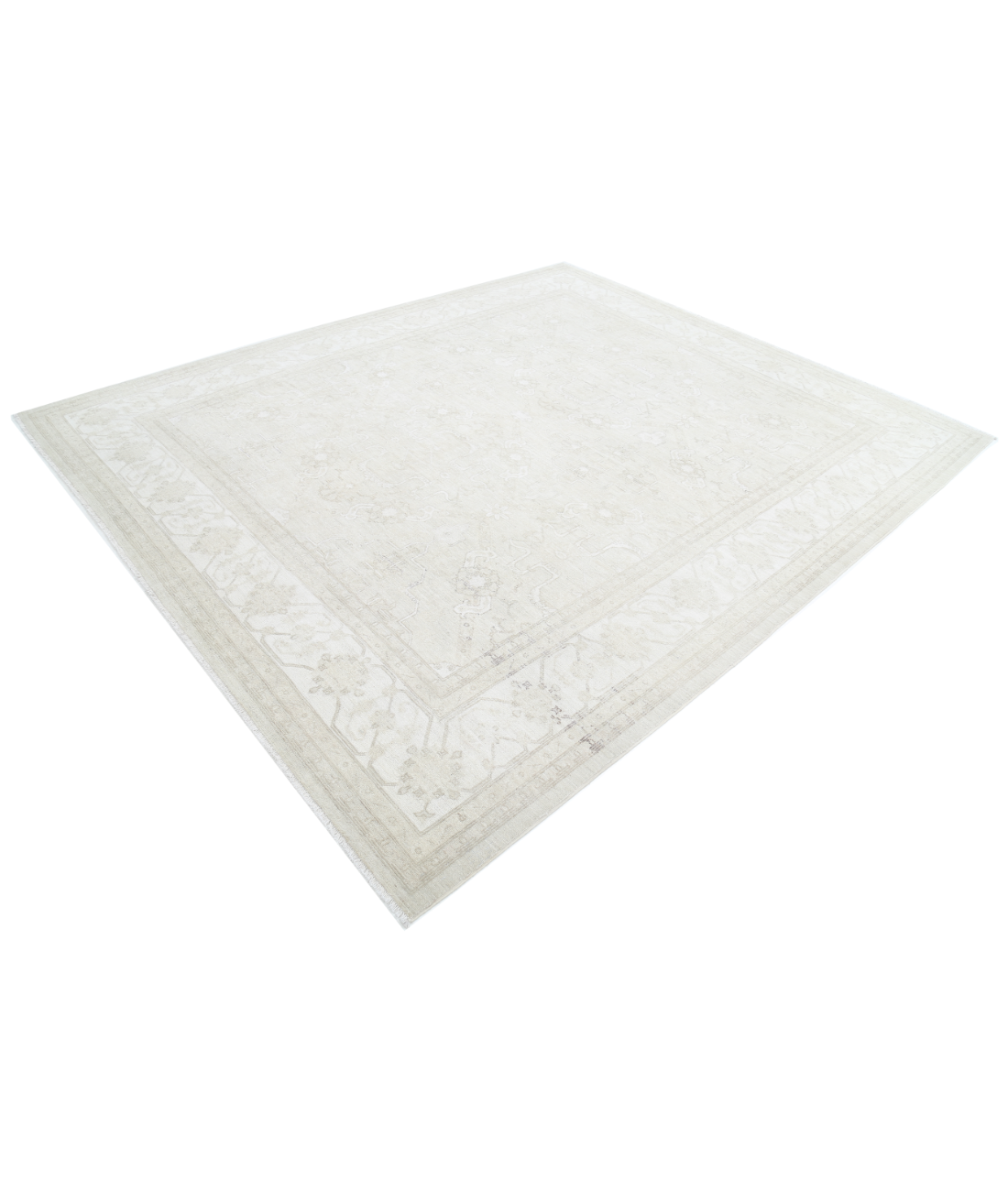 Hand Knotted Serenity Wool Rug 8' 2" X 9' 7" 8' 2" X 9' 7" (249 X 292) / Brown / Ivory