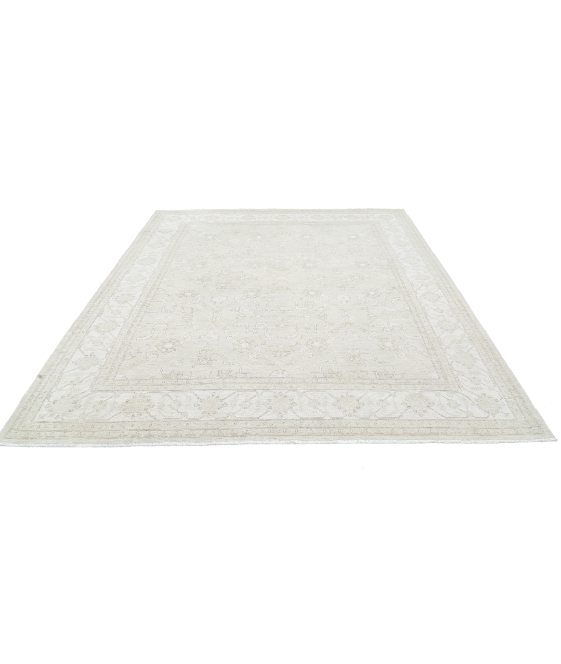 Hand Knotted Serenity Wool Rug 8' 2" X 9' 7" 8' 2" X 9' 7" (249 X 292) / Brown / Ivory
