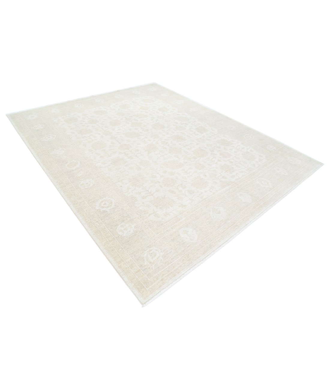 Hand Knotted Serenity Wool Rug 8' 1" X 9' 7" 8' 1" X 9' 7" (246 X 292) / Ivory / Ivory