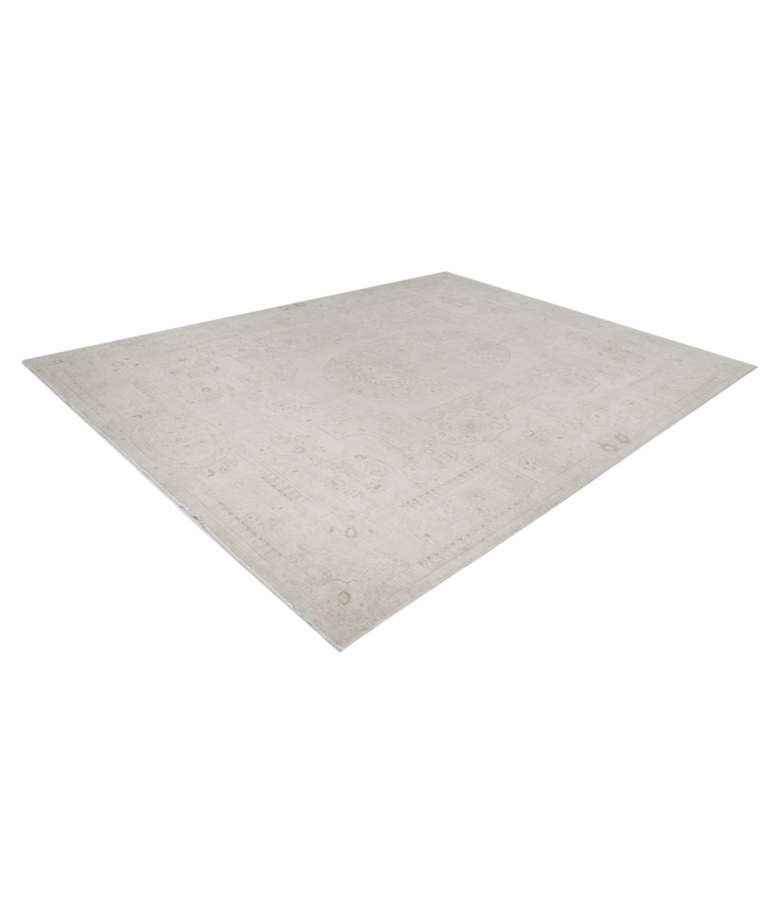 Hand Knotted Serenity Wool Rug 8' 10" X 11' 4" 8' 10" X 11' 4" (269 X 345) / Ivory / Ivory