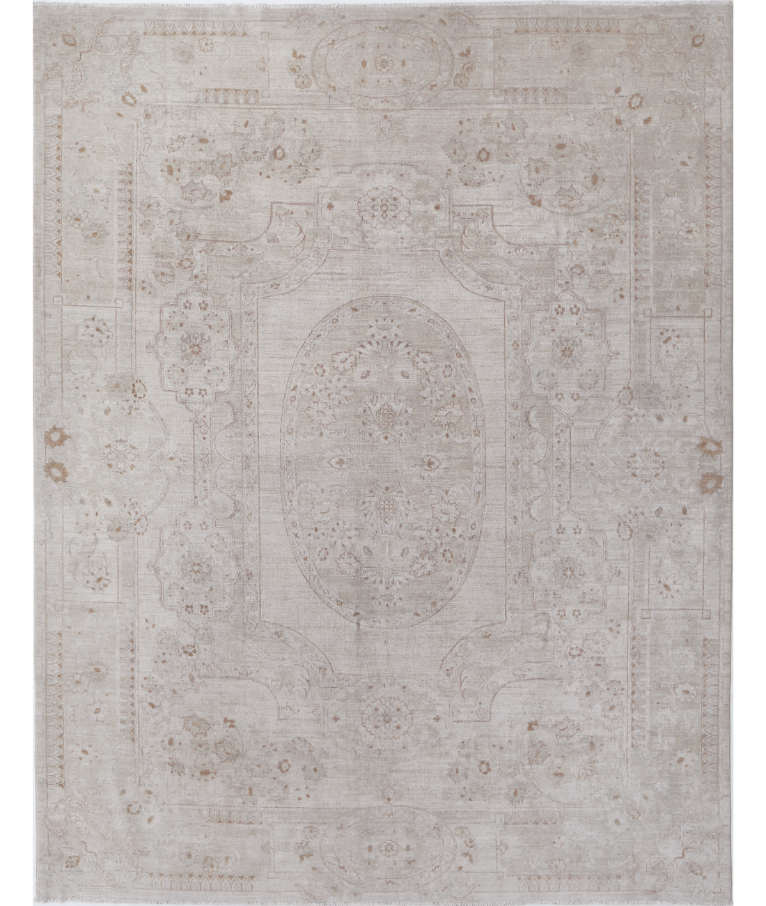 Hand Knotted Serenity Wool Rug 8' 10" X 11' 4" 8' 10" X 11' 4" (269 X 345) / Ivory / Ivory