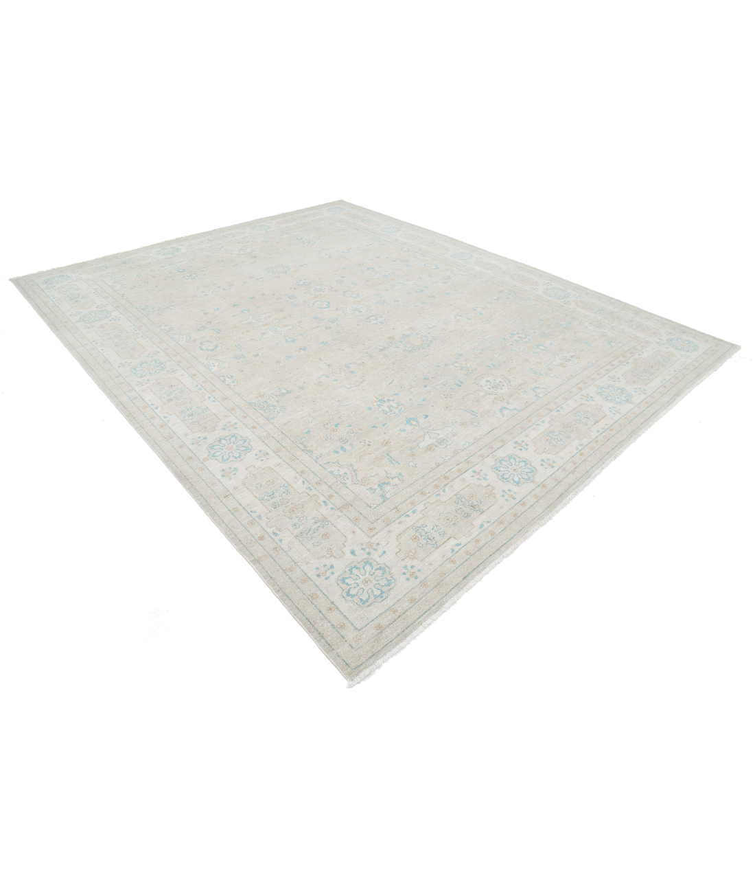 Hand Knotted Serenity Wool Rug 9' 1" X 11' 5" 9' 1" X 11' 5" (277 X 348) / Brown / Ivory