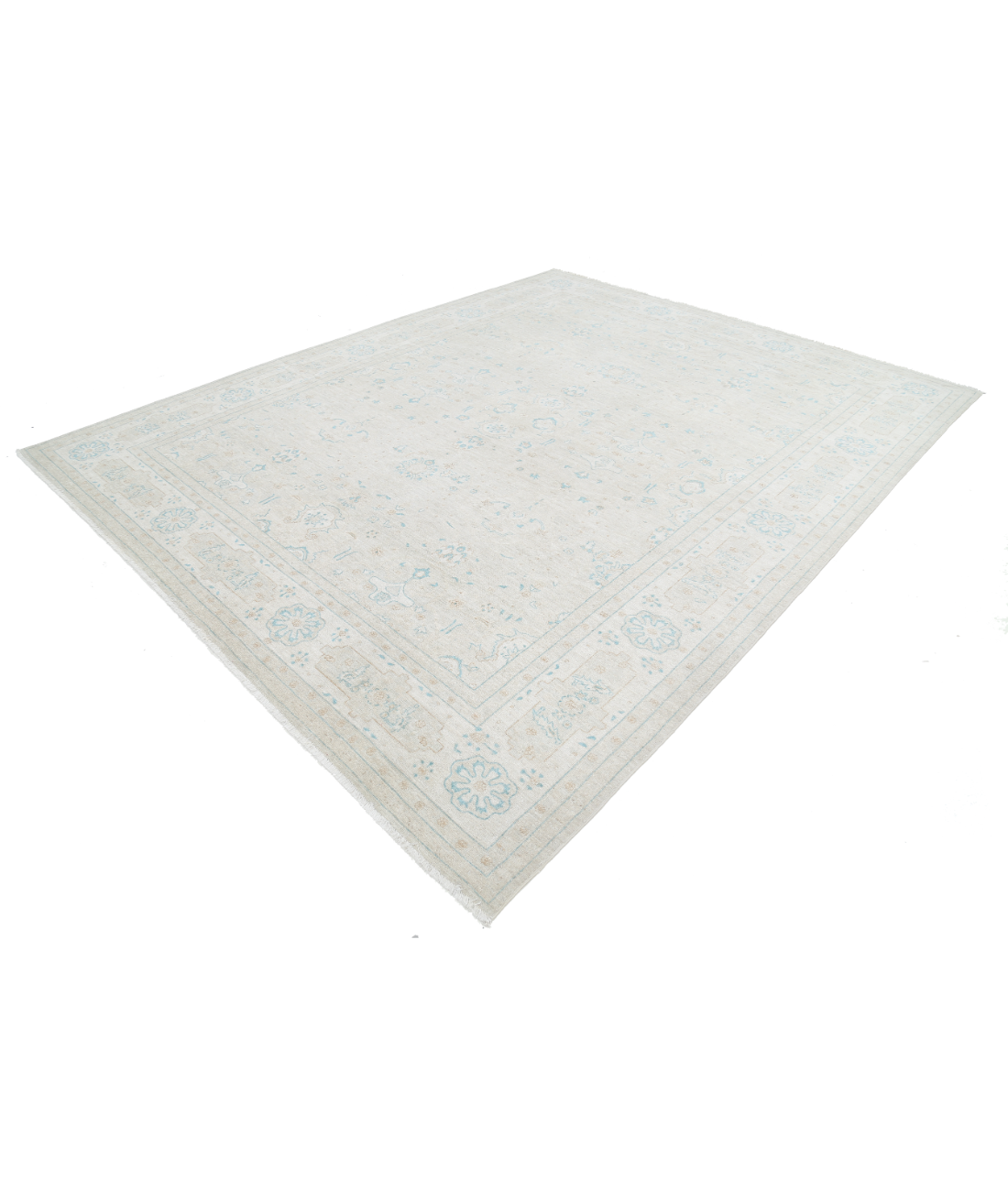 Hand Knotted Serenity Wool Rug 9' 1" X 11' 5" 9' 1" X 11' 5" (277 X 348) / Brown / Ivory