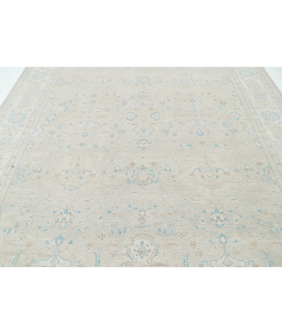 Hand Knotted Serenity Wool Rug 9' 1" X 11' 5" 9' 1" X 11' 5" (277 X 348) / Brown / Ivory