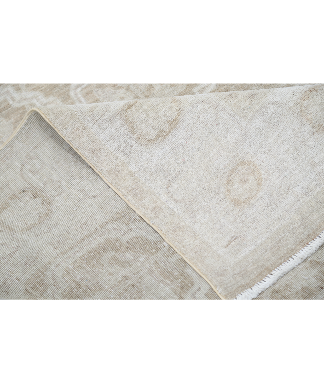 Hand Knotted Serenity Wool Rug 4' 9" X 12' 0" 4' 9" X 12' 0" (145 X 366) / Brown / Ivory