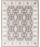 Hand Knotted Serenity Wool Rug 7' 10" X 9' 11" 7' 10" X 9' 11" (239 X 302) / Brown / Ivory