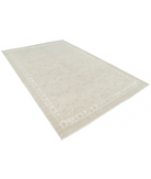Hand Knotted Serenity Wool Rug 6' 6" X 9' 11" 6' 6" X 9' 11" (198 X 302) / Brown / Ivory