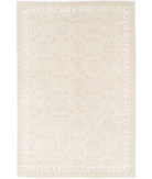 Hand Knotted Serenity Wool Rug 6' 6" X 9' 11" 6' 6" X 9' 11" (198 X 302) / Brown / Ivory