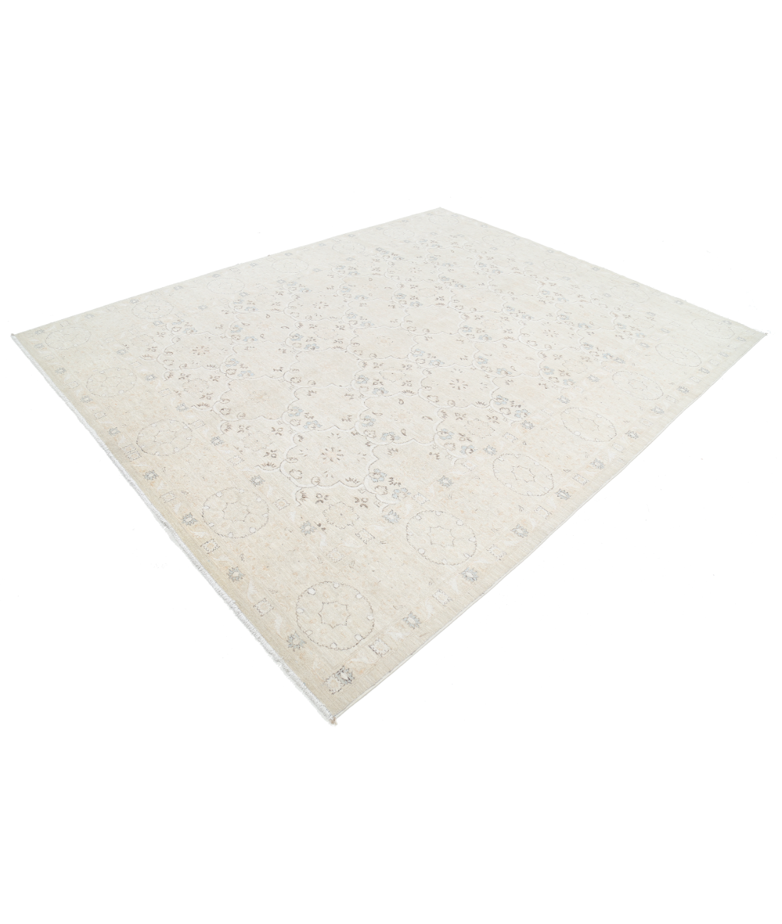 Hand Knotted Serenity Wool Rug 8' 0" X 10' 1" 8' 0" X 10' 1" (244 X 307) / Brown / Ivory