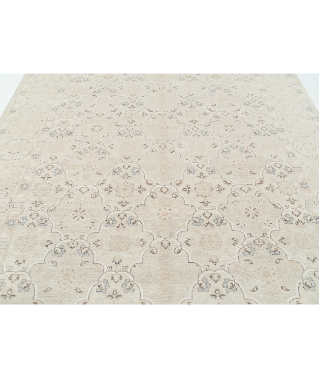 Hand Knotted Serenity Wool Rug 8' 0" X 10' 1" 8' 0" X 10' 1" (244 X 307) / Brown / Ivory