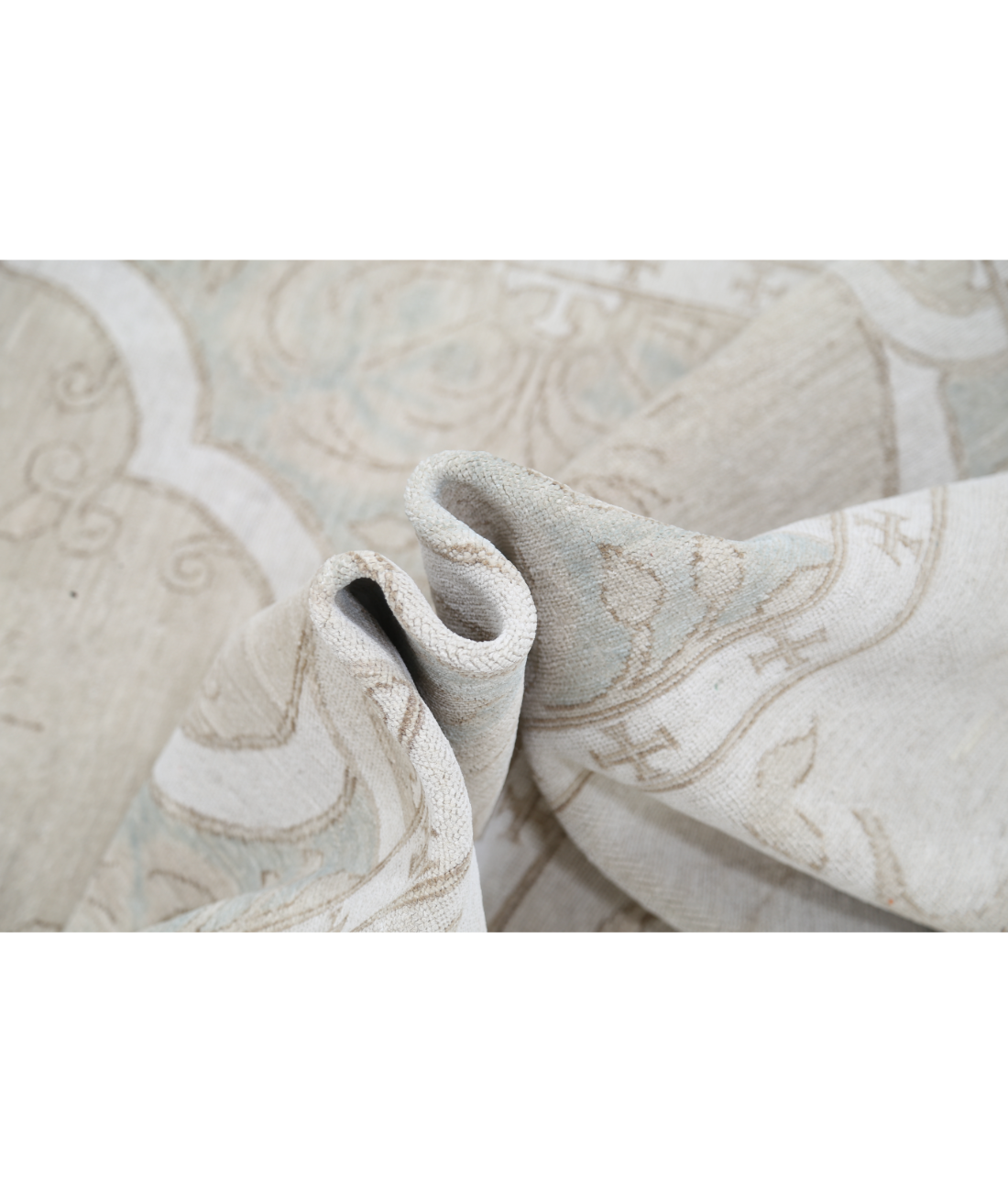 Hand Knotted Serenity Wool Rug 5' 2" X 9' 10" 5' 2" X 9' 10" (158 X 300) / Taupe / Ivory