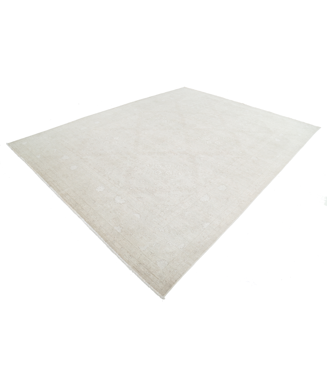 Hand Knotted Serenity Wool Rug 9' 3" X 11' 10" 9' 3" X 11' 10" (282 X 361) / Brown / Ivory