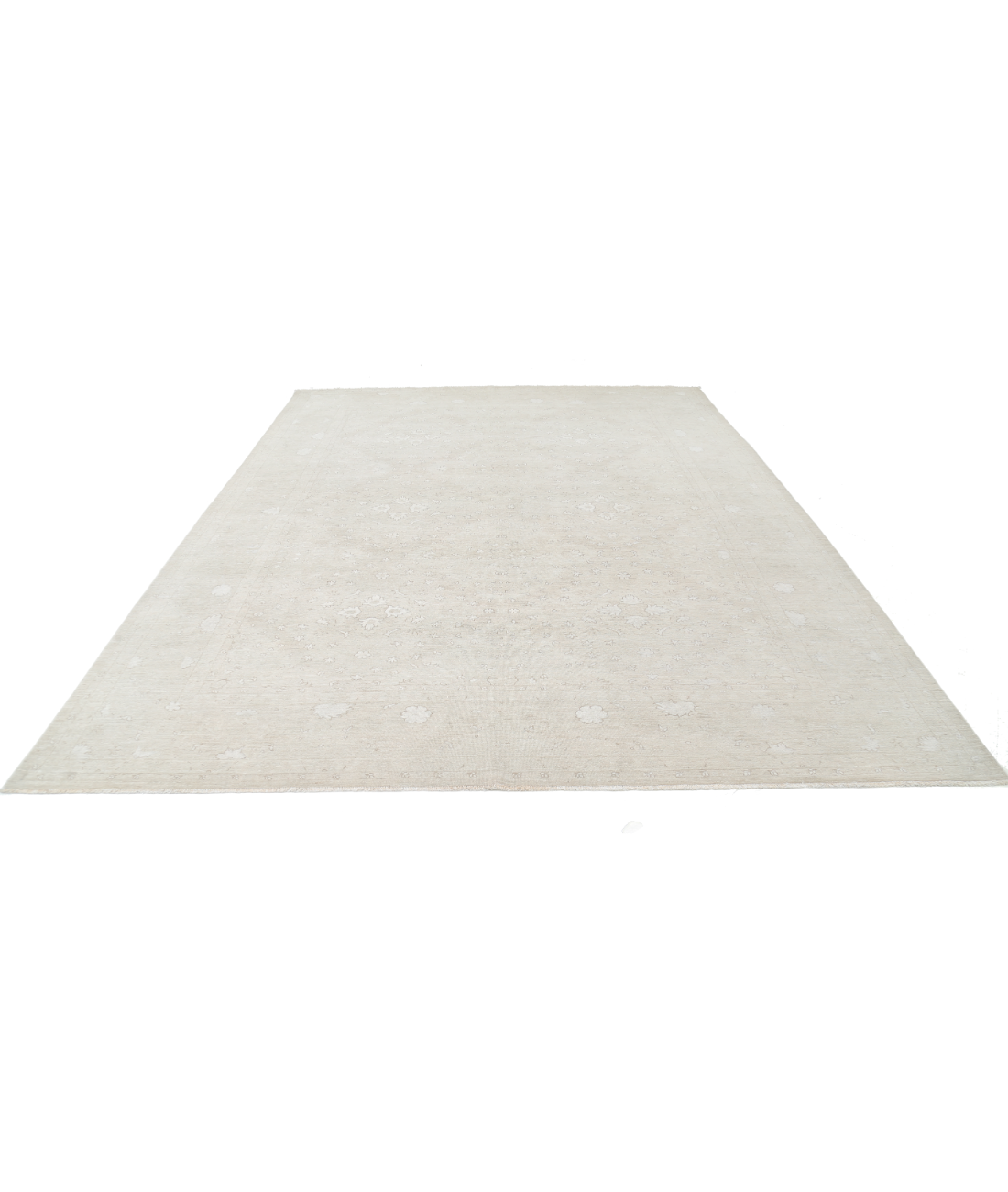 Hand Knotted Serenity Wool Rug 9' 3" X 11' 10" 9' 3" X 11' 10" (282 X 361) / Brown / Ivory