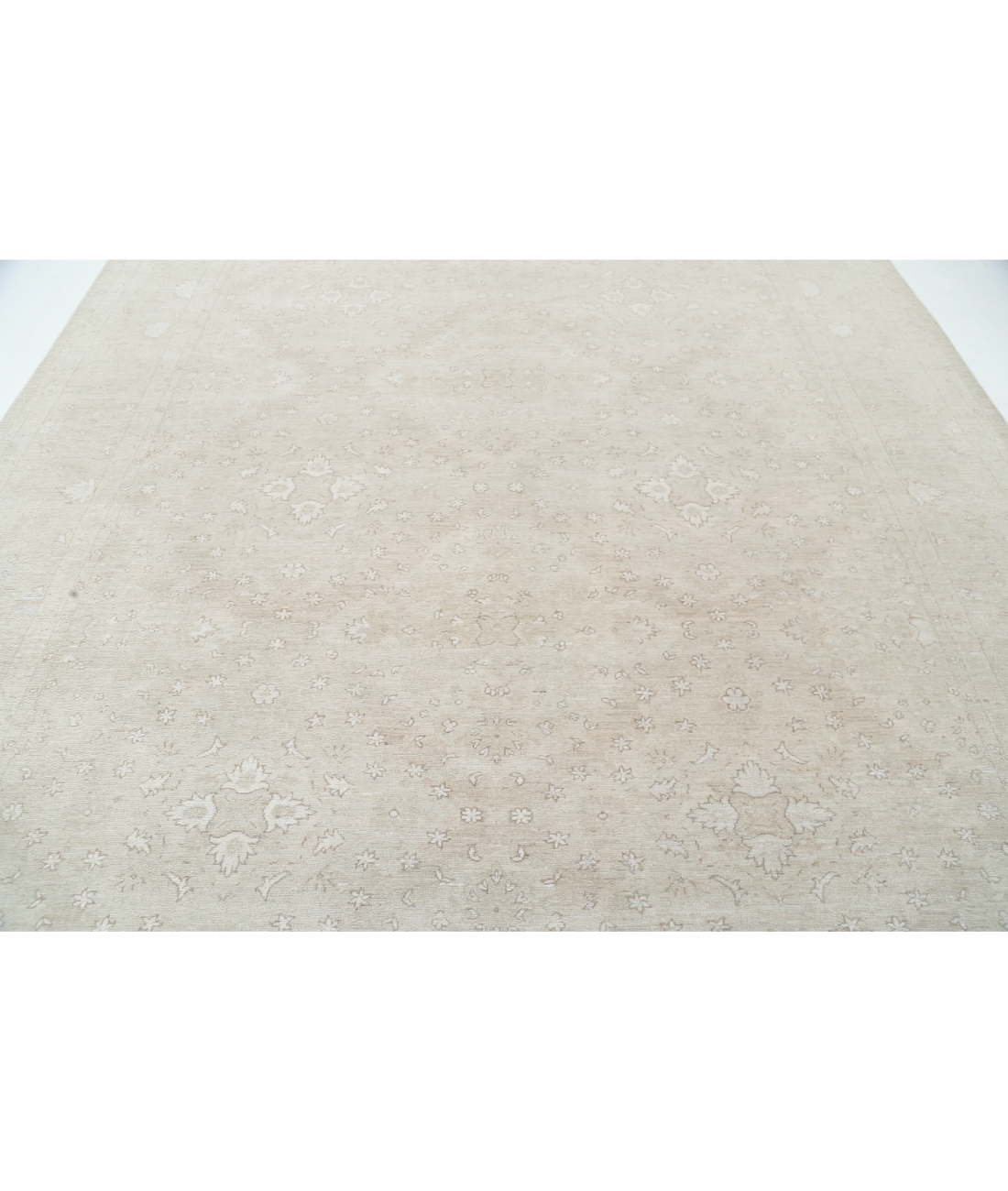 Hand Knotted Serenity Wool Rug 9' 3" X 11' 10" 9' 3" X 11' 10" (282 X 361) / Brown / Ivory
