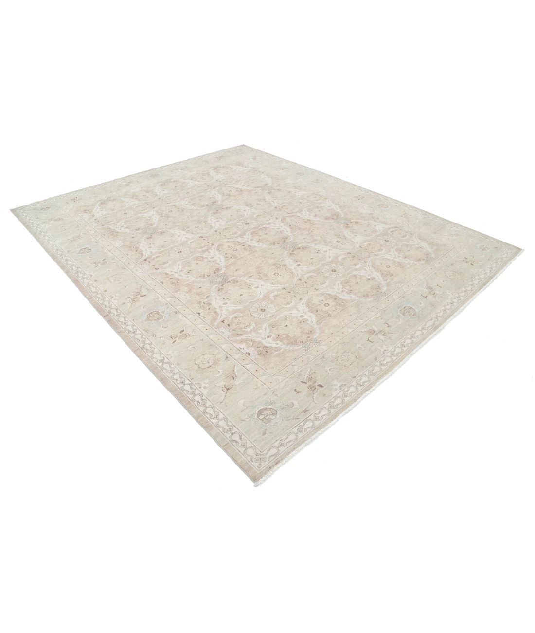 Hand Knotted Serenity Wool Rug 8' 2" X 10' 2" 8' 2" X 10' 2" (249 X 310) / Brown / Green
