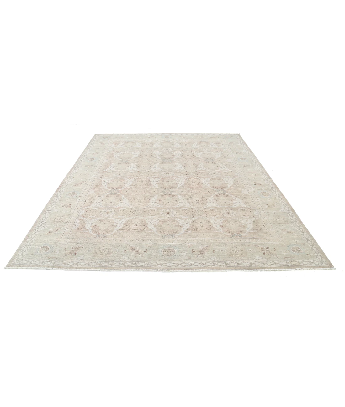 Hand Knotted Serenity Wool Rug 8' 2" X 10' 2" 8' 2" X 10' 2" (249 X 310) / Brown / Green