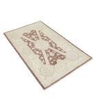 Hand Knotted Serenity Wool Rug 3' 2" X 5' 1" 3' 2" X 5' 1" (97 X 155) / Brown / Ivory