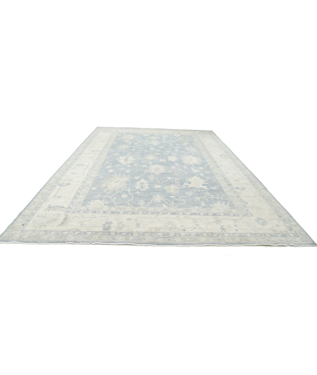 Hand Knotted Serenity Wool Rug 11' 11" X 17' 7" 11' 11" X 17' 7" (363 X 536) / Grey / Ivory