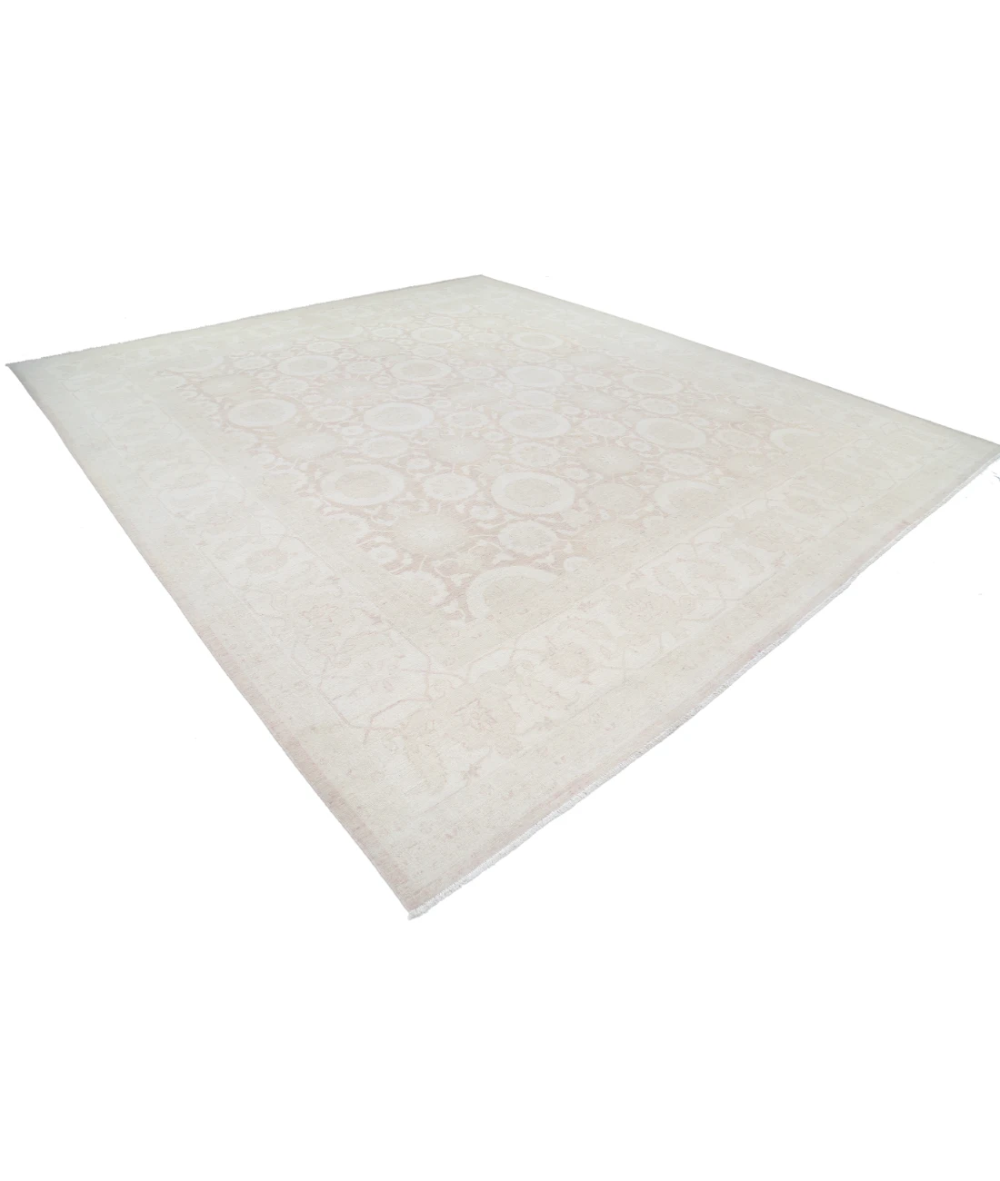 Hand Knotted Serenity Wool Rug 11' 8" X 13' 4" 11' 8" X 13' 4" (356 X 406) / Brown / Ivory