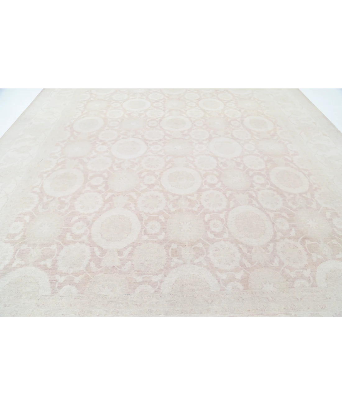 Hand Knotted Serenity Wool Rug 11' 8" X 13' 4" 11' 8" X 13' 4" (356 X 406) / Brown / Ivory