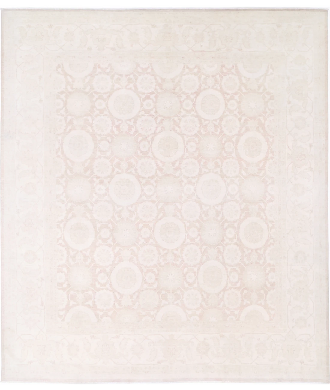 Hand Knotted Serenity Wool Rug 11' 8" X 13' 4" 11' 8" X 13' 4" (356 X 406) / Brown / Ivory