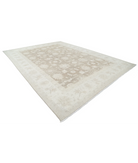 Hand Knotted Serenity Wool Rug 11' 4" X 15' 5" 11' 4" X 15' 5" (345 X 470) / Brown / Ivory