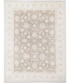Hand Knotted Serenity Wool Rug 11' 4" X 15' 5" 11' 4" X 15' 5" (345 X 470) / Brown / Ivory