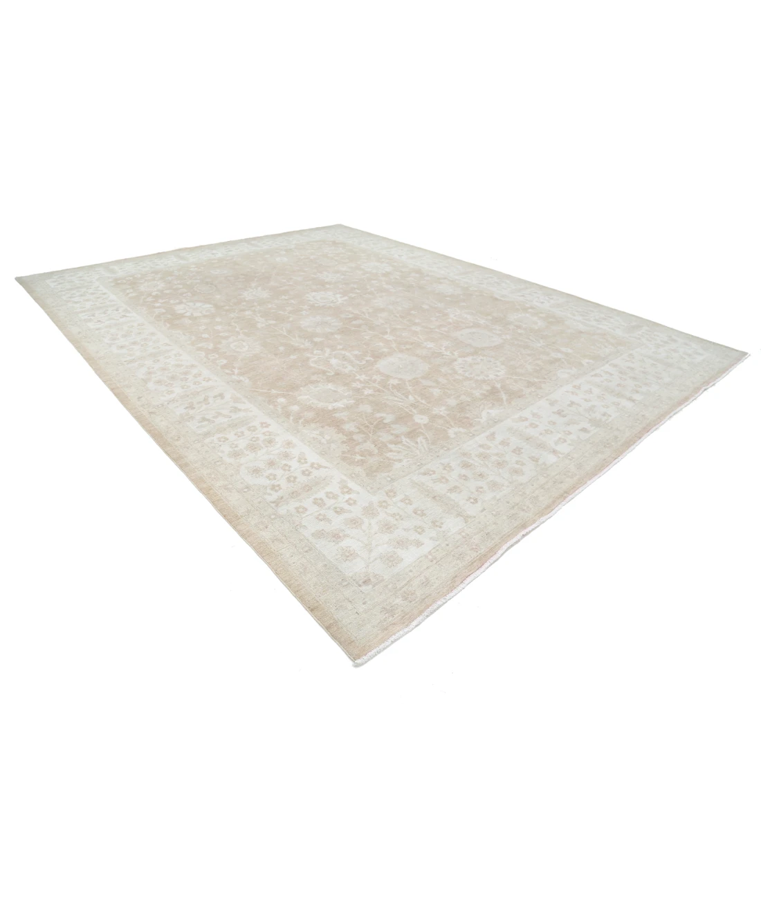 Hand Knotted Serenity Wool Rug 11' 8" X 15' 2" 11' 8" X 15' 2" (356 X 462) / Brown / Ivory
