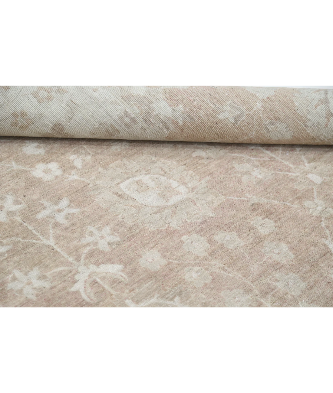 Hand Knotted Serenity Wool Rug 11' 8" X 15' 2" 11' 8" X 15' 2" (356 X 462) / Brown / Ivory