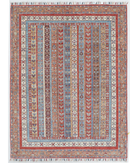 Hand Knotted Shaal Wool Rug 5' 0" X 6' 7" 5' 0" X 6' 7" (152 X 201) / Multi / Multi