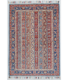 Hand Knotted Shaal Wool Rug - 2'8'' x 3'9'' 2' 8" X 3' 9" ( 81 X 114 ) / Multi / Blue