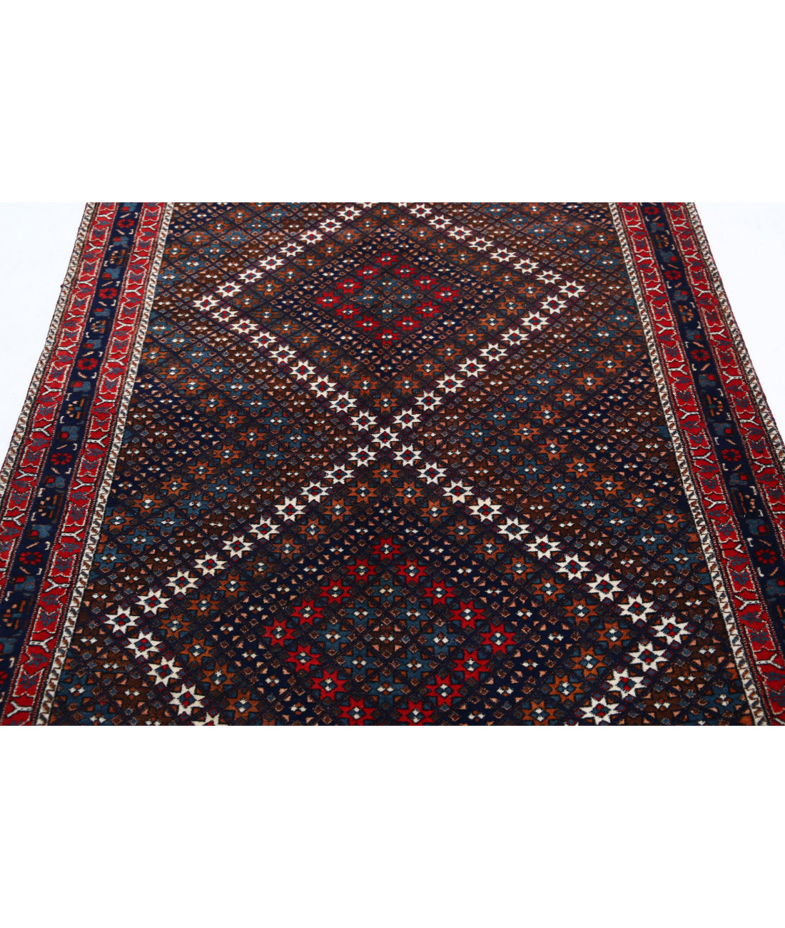 Shiraz 4'6'' X 6'5'' Hand-Knotted Wool Rug 4'6'' x 6'5'' (135 X 193) / Multi / Blue