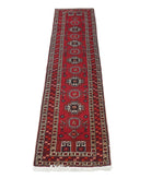 Shiraz 1'1'' X 6'9'' Hand-Knotted Wool Rug 1'1'' x 6'9'' (33 X 203) / Red / Red