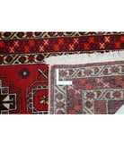 Shiraz 1'1'' X 6'9'' Hand-Knotted Wool Rug 1'1'' x 6'9'' (33 X 203) / Red / Red