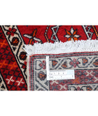 Shiraz 1'1'' X 6'9'' Hand-Knotted Wool Rug 1'1'' x 6'9'' (33 X 203) / Red / Red