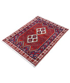 Shiraz 2'9'' X 3'9'' Hand-Knotted Wool Rug 2'9'' x 3'9'' (83 X 113) / Red / Ivory