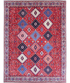 Shiraz 8'3'' X 12'1'' Hand-Knotted Wool Rug 8'3'' x 12'1'' (248 X 363) / Red / Ivory