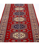 Shirvan 3'3'' X 10'3'' Hand-Knotted Wool Rug 3'3'' x 10'3'' (98 X 308) / Red / Ivory