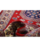 Shirvan 3'3'' X 10'3'' Hand-Knotted Wool Rug 3'3'' x 10'3'' (98 X 308) / Red / Ivory