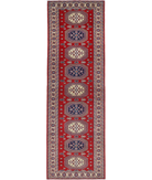 Shirvan 3'3'' X 10'3'' Hand-Knotted Wool Rug 3'3'' x 10'3'' (98 X 308) / Red / Ivory